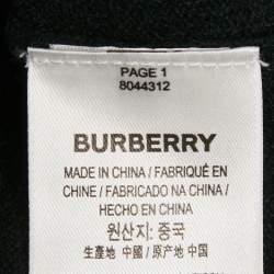 Pre Owned Burberry Black Cashmere Logo Detail Long Sleeve Sweater M