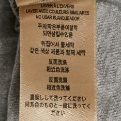 Pre Owned Burberry Grey Melange Embroidered Jersey Crewneck T-Shirt S