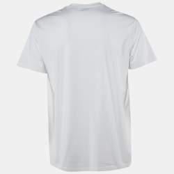 Pre Owned Burberry White Varvey Map Print Cotton Crew Neck T-Shirt XS