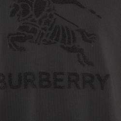 Pre Owned Burberry Black Raynerton Cotton Crew Neck T-Shirt XS