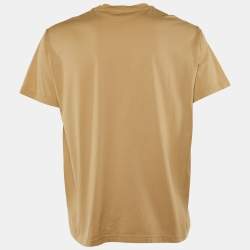 Pre Owned Burberry London Brown Printed Cotton Knit Crew Neck T Shirt S