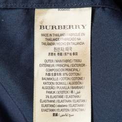 Pre Owned Burberry Navy Blue Cotton William Long Sleeve Shirt S