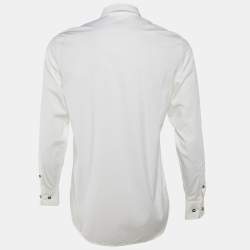 Pre Owned Burberry White Cotton Button Front Shirt S