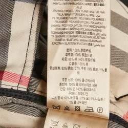 Pre Owned Burberry Black Synthetic Zip-Up Grandy Quilted Bomber Jacket M