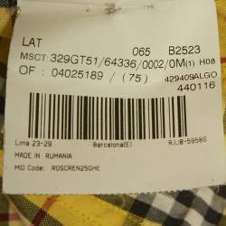 Pre Owned Burberry Yellow Checks Cotton Long Sleeve Shirt M