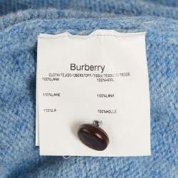 Pre Owned Burberry Light Blue Wool Sweater XL