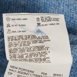Pre Owned Burberry Light Blue Wool Sweater XL