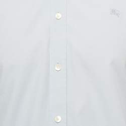 مملوكة مسبقًا Burberry Blue Cotton Button Front Shirt M