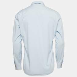 مملوكة مسبقًا Burberry Blue Cotton Button Front Shirt M