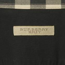 Pre Owned Burberry Black Cotton Long Sleeve Shirt M