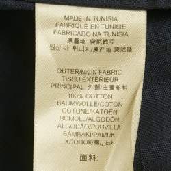 Pre Owned Burberry Navy Blue Checks Cotton Tailored Shirt L