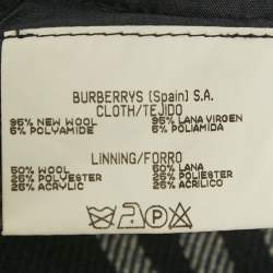 Pre Owned Burberry Navy Blue Wool Short Coat M