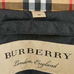 Pre Owned Burberry Brown House Checks Synthetic Zip-Up Jacket M