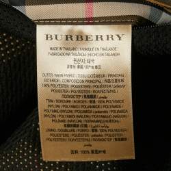 Pre Owned Burberry Brown House Checks Synthetic Zip-Up Jacket M