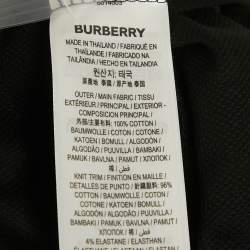 Pre Owned Burberry Black TB Logo Embroidered Cotton Eddie Polo T-Shirt L