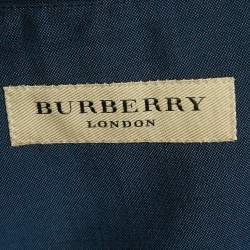 Pre Owned Burberry Blue Wool Regular Fit Blazer L