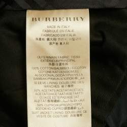 Pre Owned Burberry Navy Blue Cotton Regular Fit Pants Suit Set L/M