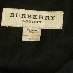 Pre Owned Burberry Navy Blue Cotton Regular Fit Pants Suit Set L/M