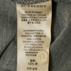 مملوكة مسبقًا Burberry Brit Grey Pique Cotton Polo T-Shirt M