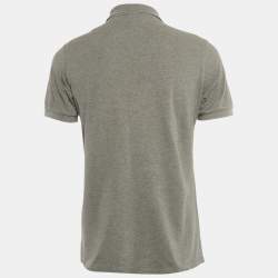 مملوكة مسبقًا Burberry Brit Grey Pique Cotton Polo T-Shirt M