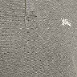 مملوكة مسبقًا Burberry Brit Grey Pique Cotton Polo T-Shirt M
