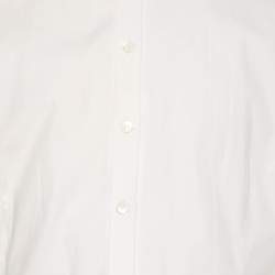 Pre Owned Burberry Cream Stretch Cotton Long Sleeve Shirt L