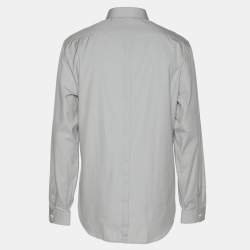 Pre Owned Burberry  Grey Cotton Long Sleeve Tailored Shirt XL
