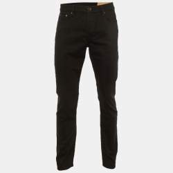 Pre Owned Burberry Black Denim Straight Fit Jeans L Waist 34"