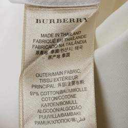 Pre Owned Burberry Brit Off-White Cotton Full Sleeve Shirt M