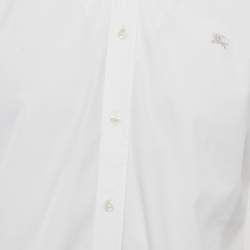Pre Owned Burberry Brit Off-White Cotton Full Sleeve Shirt M