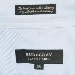 مملوكة مسبقًا Burberry Blue Gabardine Long Sleeve Shirt S