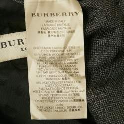 مملوكة مسبقًا Burberry Black Wool Blazer L