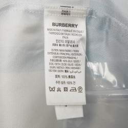 Pre Owned Burberry Blue Check Print Silk Shirt and Shorts Set XXL/XL