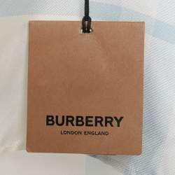 Pre Owned Burberry Blue Check Print Silk Shirt and Shorts Set XXL/XL