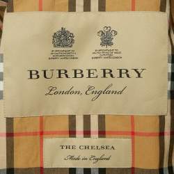 مملوكة مسبقًا Burberry Grey Cotton Double Breasted Trench Coat M