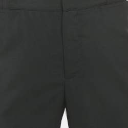 مملوكة مسبقًا Burberry Black Wool & Logo Printed Knit Paneled Pants M