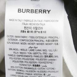 مملوكة مسبقًا Burberry Black Wool & Logo Printed Knit Paneled Pants M