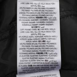 مملوكة مسبقًا جاكيت بربري منفوخ كشمير رمادي أكمام قابلة للفصل مقاس صغير