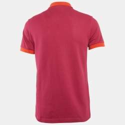 Pre Owned تي شيرت بولو بربري بينك بيكيه ميديوم