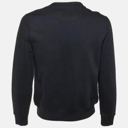 مملوكة مسبقًا Burberry Midnight Blue Cotton Logo Embroidered Renshaw Sweatshirt S