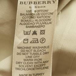 Pre Owned قميص بربري قطن رمادي بأزرار أمامية مقاس كبير جدًا - إكس إكس لارج