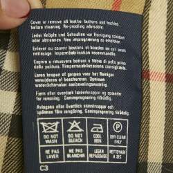 Pre Owned Burberry Vintage Beige Gabardine Classic Trench Coat XXL