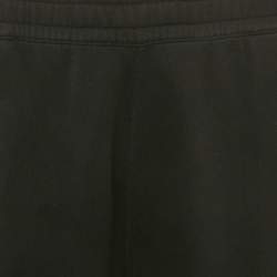 مملوكة مسبقًا بنطلون رياضي بربري قطن أبليك تيري بشعار أسود مقاس كبير جدًا