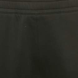 مملوكة مسبقًا بنطلون رياضي بربري تقليم مربعات أسود قطن حجم إضافي كبير جدا