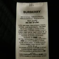 مملوكة مسبقًا بنطلون رياضي بربري تقليم مربعات أسود قطن حجم إضافي كبير جدا