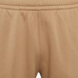 مملوكة مسبقًا بنطلون بربري أقمشة قطنية بتقليمات مربعة بيج مقاس كبير جدًا (إكس إكس لارج)