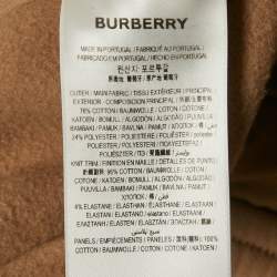 مملوكة مسبقًا بنطلون بربري أقمشة قطنية بتقليمات مربعة بيج مقاس كبير جدًا (إكس إكس لارج)