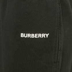 مملوكة مسبقًا Burberry Black Logo Print Cotton Joggers XXL