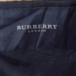 Pre Owned Burberry Vintage Navy Blue Pin Stripe Wool Regular Fit Blazer XXS