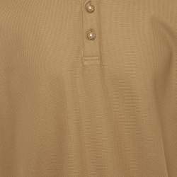 مملوكة مسبقًا تي شيرت بربري بولو بني بيك مقاس كبير جداً - إكسترا لارج